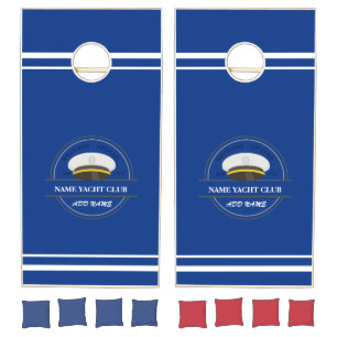 Blue Anchor Nautical Welcome yacht sailing Boat Cornhole Set