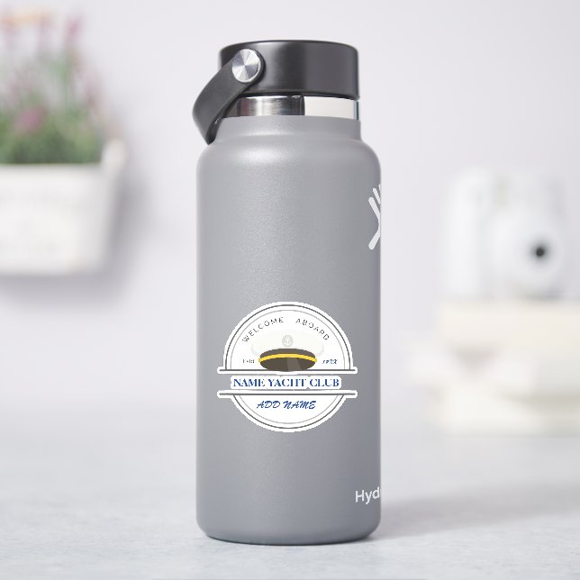 Blue Anchor Nautical Welcome yacht sailing Boat  Sticker (HydroFlask)