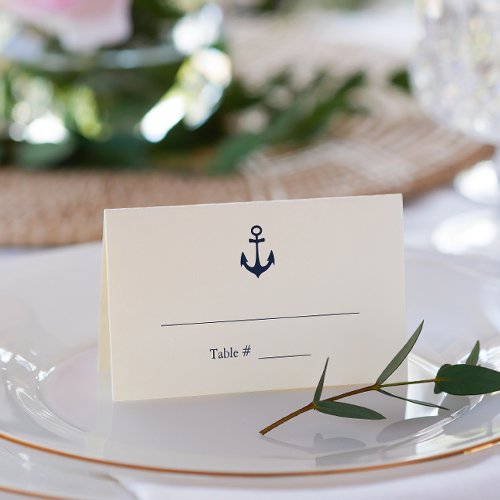 Blue Anchor Nautical Yacht Club Wedding Place Card