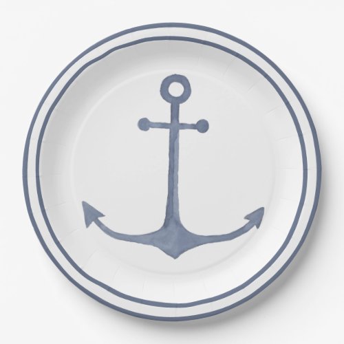 Blue Anchor Party Plate