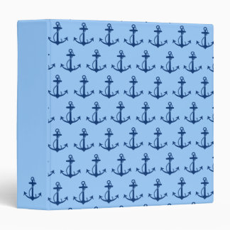 Blue Anchor Pattern Binder