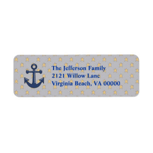 Blue Anchor Return Address Labels