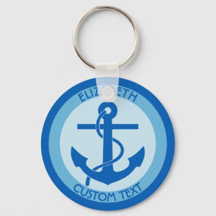 Blue Anchor Sailor Keychain