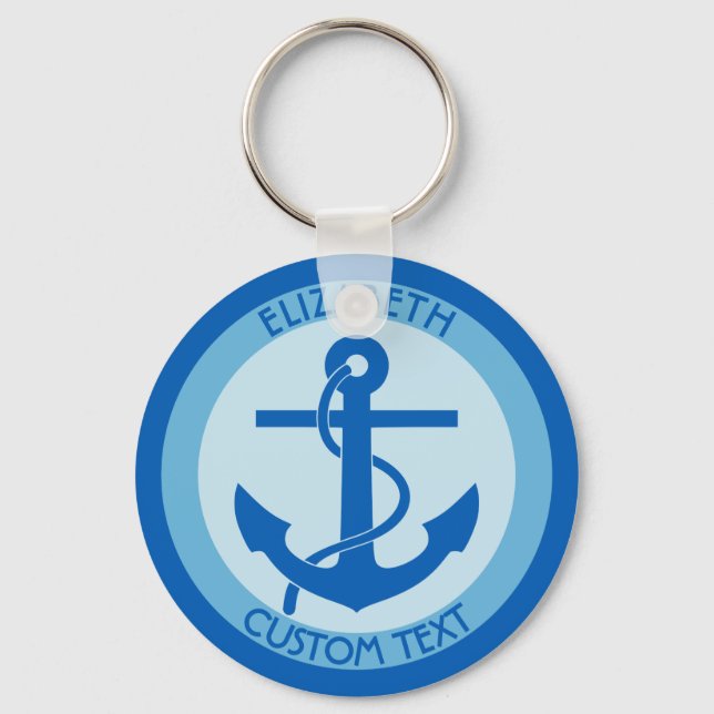 Blue Anchor Sailor Keychain (Front)