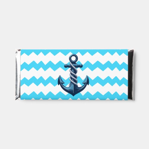Blue anchor with blue waves hershey bar favors