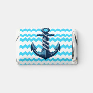 Blue anchor with blue waves hershey's miniatures