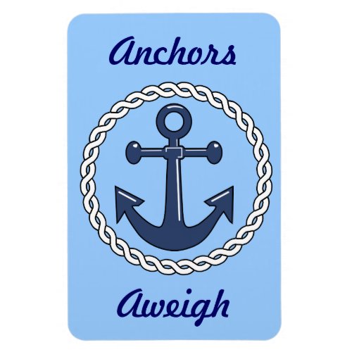 Blue Anchors Aweigh Stateroom Door Marker Magnet