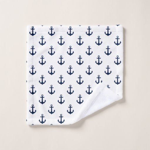 Blue Anchors Nautical Bath Towel Set Zazzle