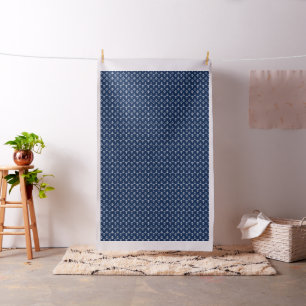 Blue Anchors Nautical Pattern Fabric