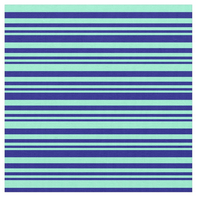 Blue and Aquamarine Colored Pattern Fabric (Close Up)