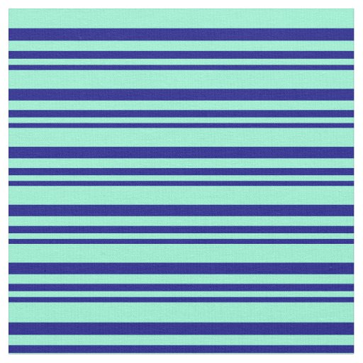 Blue and Aquamarine Stripes/Lines Pattern Fabric
