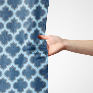 Blue and Baby Blue Trellis, Lattice, Quatrefoil Scarf