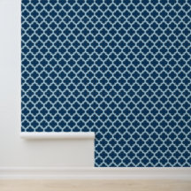Blue and Baby Blue Trellis, Lattice, Quatrefoil