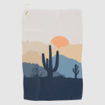 Blue And Beige Desert Sunrise Golf Towel at Zazzle