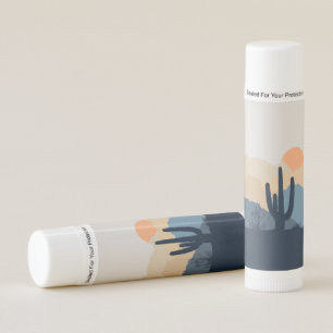 Blue and beige desert sunrise lip balm