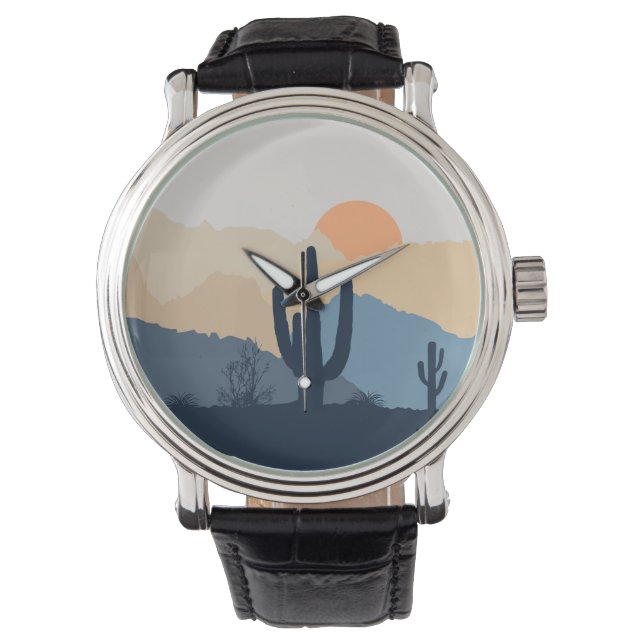 Blue and beige desert sunrise watch (Front)