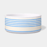 Blue and beige five stripe pattern bowl<br><div class="desc">Blue and beige five stripe pattern</div>