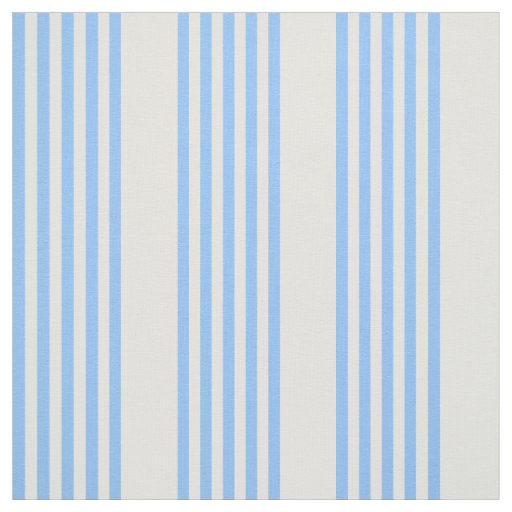 Blue and beige five stripe pattern fabric