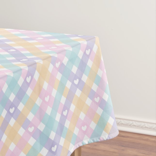 Blue and Beige Flowers Tablecloth (In Situ)