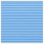 [ Thumbnail: Blue and Beige Lined/Striped Pattern Fabric ]