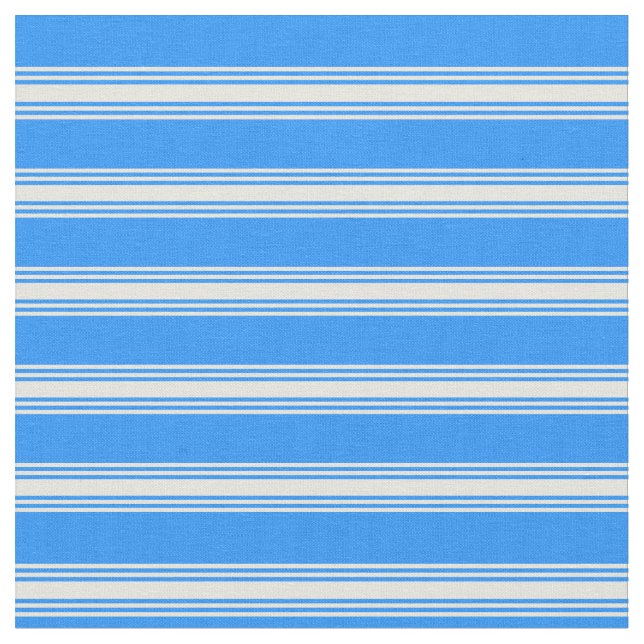 Blue and Beige Pattern Fabric (Close Up)