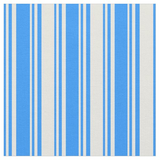 Blue and Beige Striped/Lined Pattern Fabric