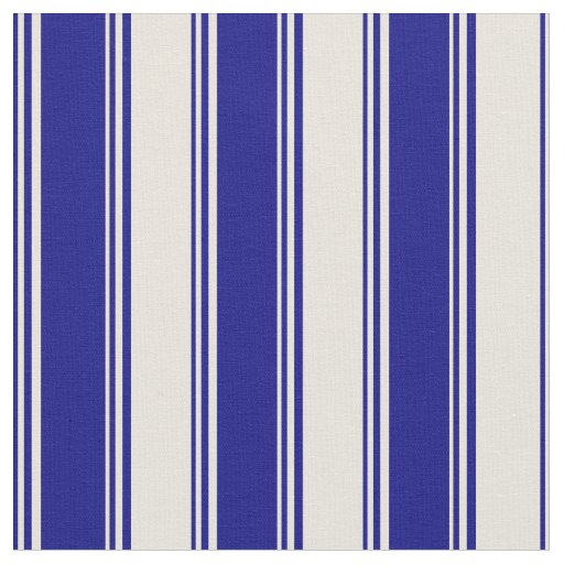 Blue and Beige Stripes/Lines Pattern Fabric