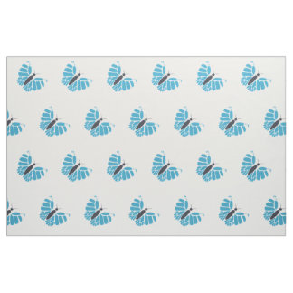 Blue and black abstract butterfly flying fabric