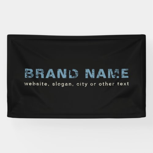 Blue and Black Artsy Grunge Business Name Banner
