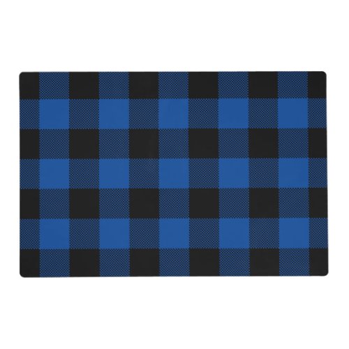 Blue and Black Buffalo Plaid Placemat