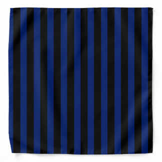 Blue and black candy stripes bandana
