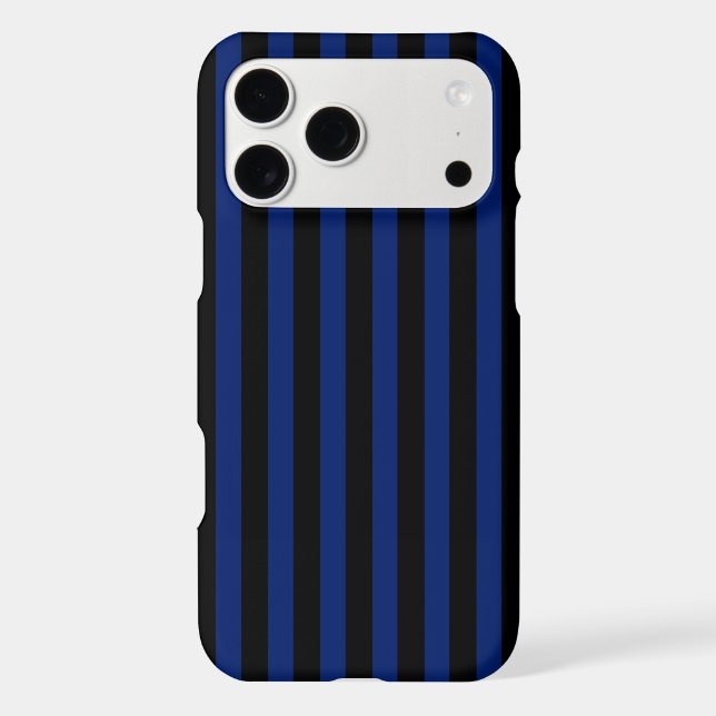Blue and black candy stripes Case-Mate iPhone case (Back)
