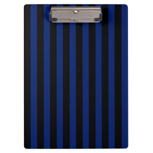 Blue and black candy stripes clipboard