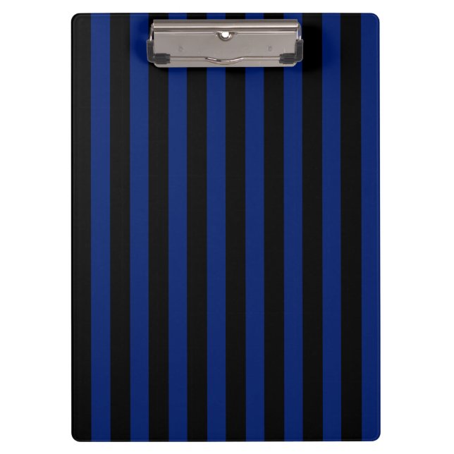 Blue and black candy stripes clipboard (Front)