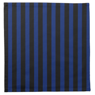Blue and black candy stripes cloth napkin