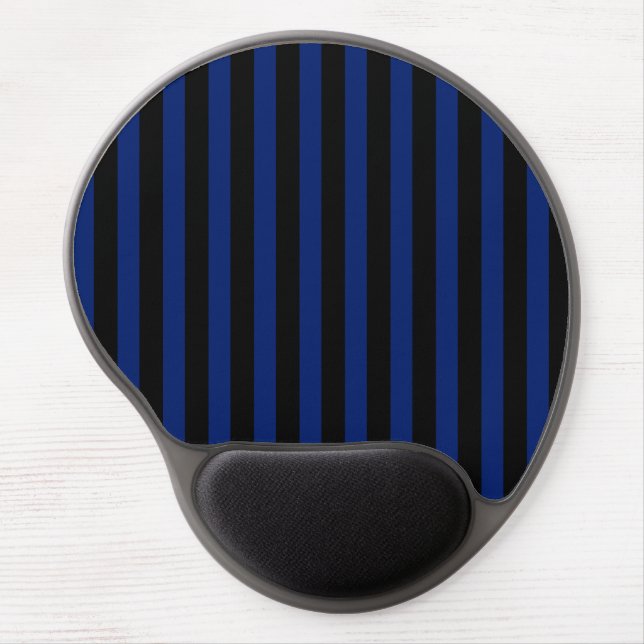Blue and black candy stripes gel mouse pad (Front)