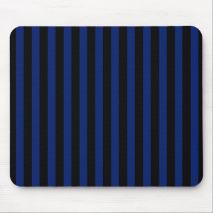 Blue and black candy stripes mouse pad
