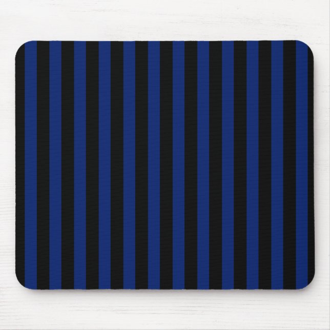 Blue and black candy stripes mouse pad (Front)