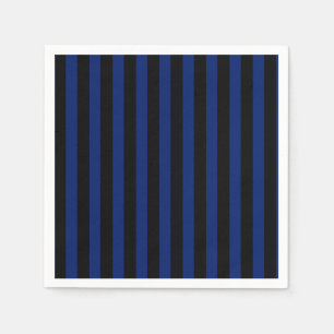 Blue and black candy stripes napkins