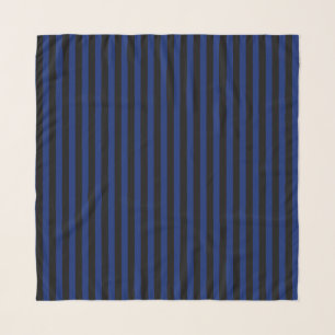 Blue and black candy stripes scarf