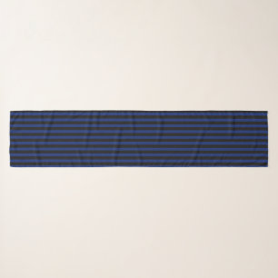 Blue and black candy stripes scarf