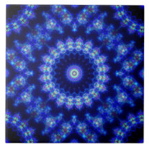 Blue and Black Ceramic Tile