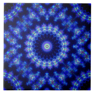 Blue and Black Ceramic Tile