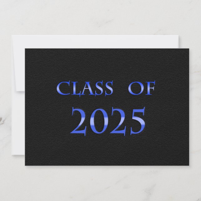 Blue and Black Class of 2025 Card (Front)