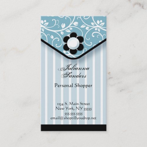 Blue and Black Clutch Business Card