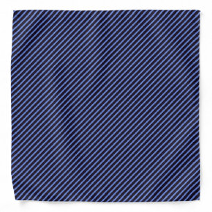 Blue and black diagonal stripes bandana