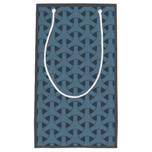 Blue and Black Elegant Pattern Small Gift Bag