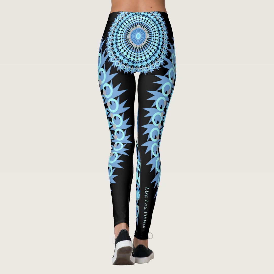 Blue and Black Eye Candy Leggings Zazzle