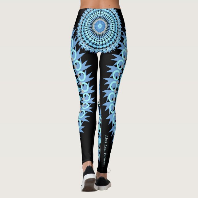 Blue and Black Eye Candy Leggings (Back)