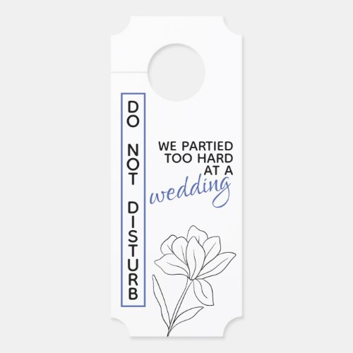 Blue and Black Floral Door Hanger